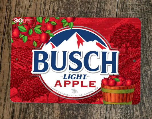 Busch Light Apple Beer 8x12 Metal Wall Bar Sign