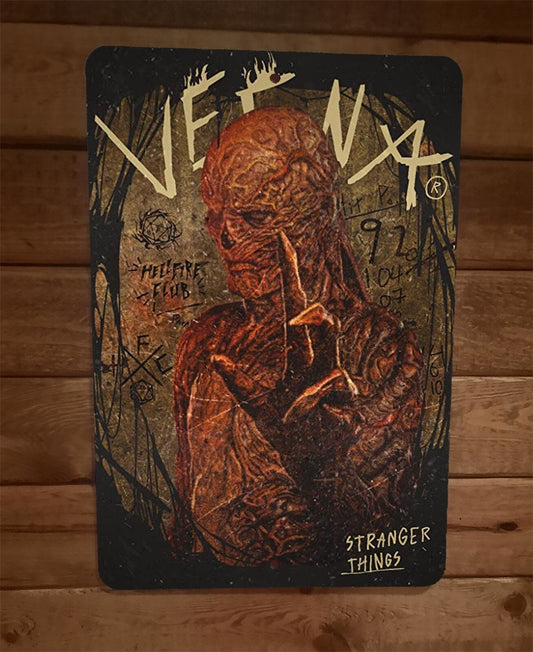 Vecna Stranger Things 8x12 Metal Wall Sign Poster