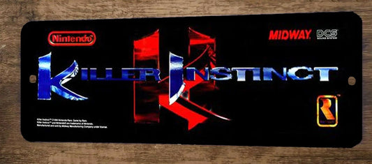 Killer Instinct Arcade 4x12 Metal Wall Video Game Marquee Banner Sign