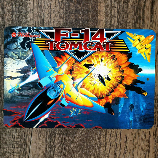 F-14 Tomcat 8x12 Metal Wall Video Game Sign