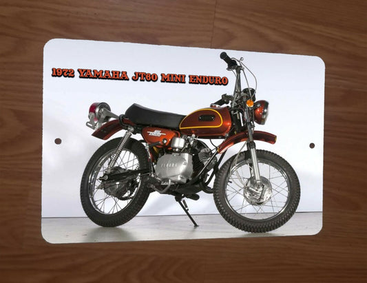 1972 Yamaha JT60 Dirt Bike Motor Cycle 8x12 Metal Wall Sign Garage Poster