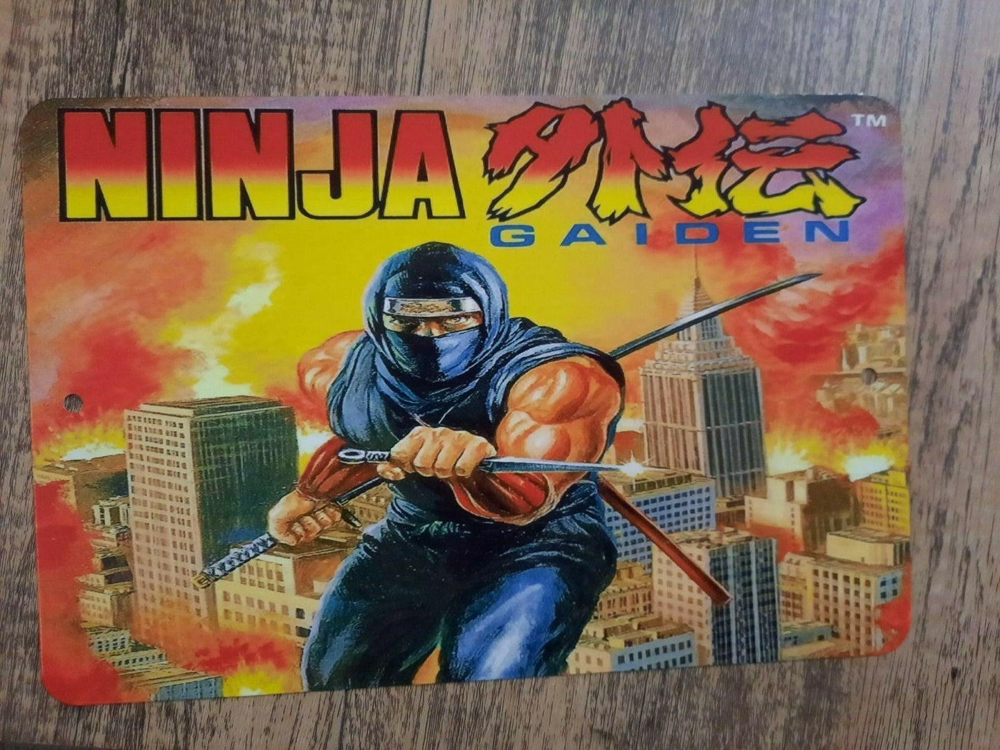 Ninja Gaiden Video Game 8x12 Metal Wall Sign Arcade