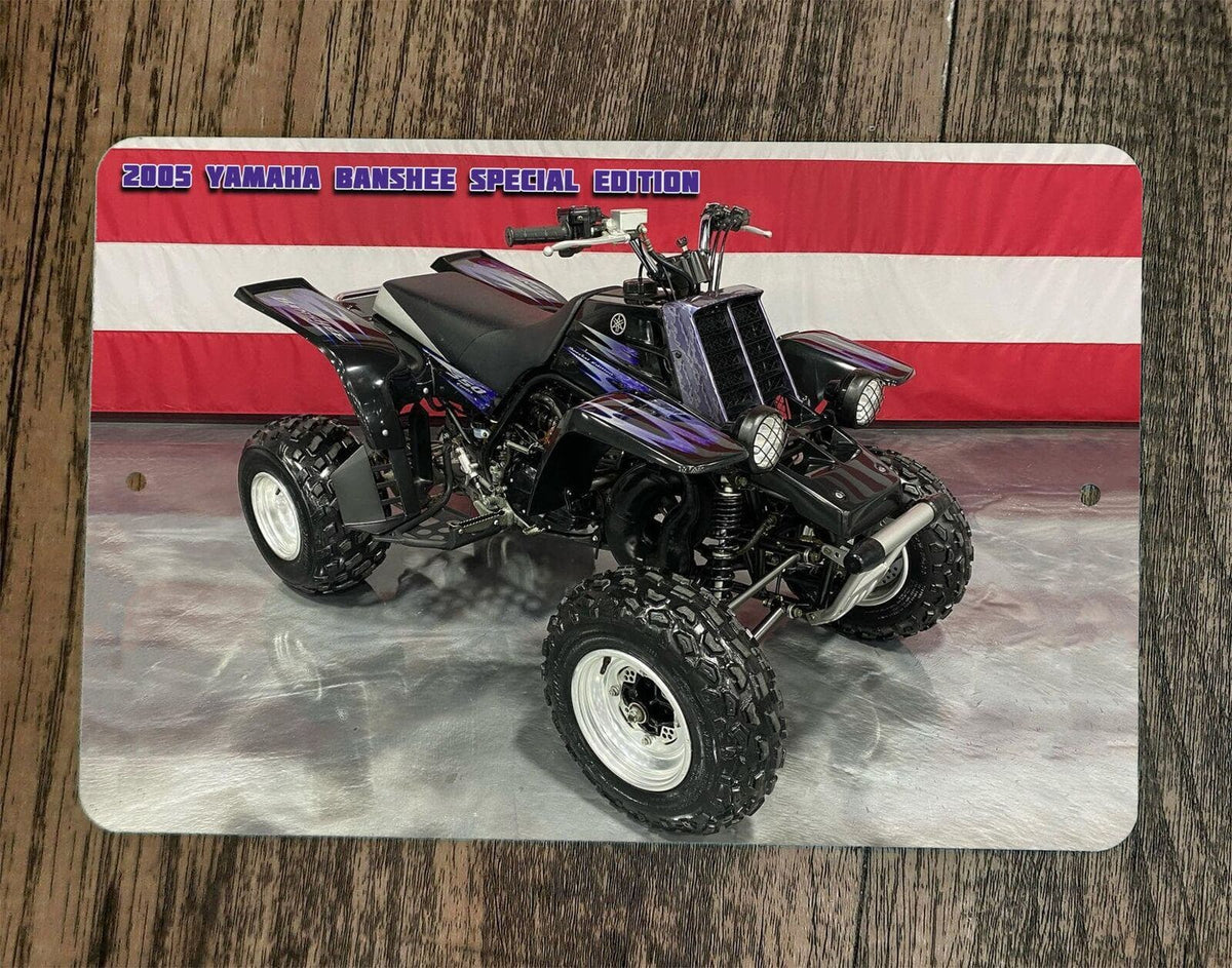 Banshee Sign 2005 Yamaha Banshee Special Edition Quad ATV 8x12 Metal Wall Sign Gara ...