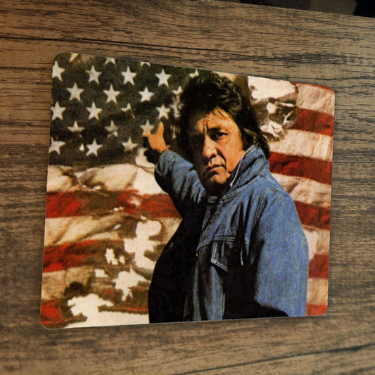 Johnny Cash Ragged Old Flag Mouse Pad