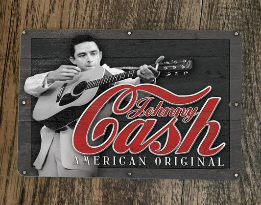 Johnny Cash American Original 8x12 Metal Wall Music Sign Poster