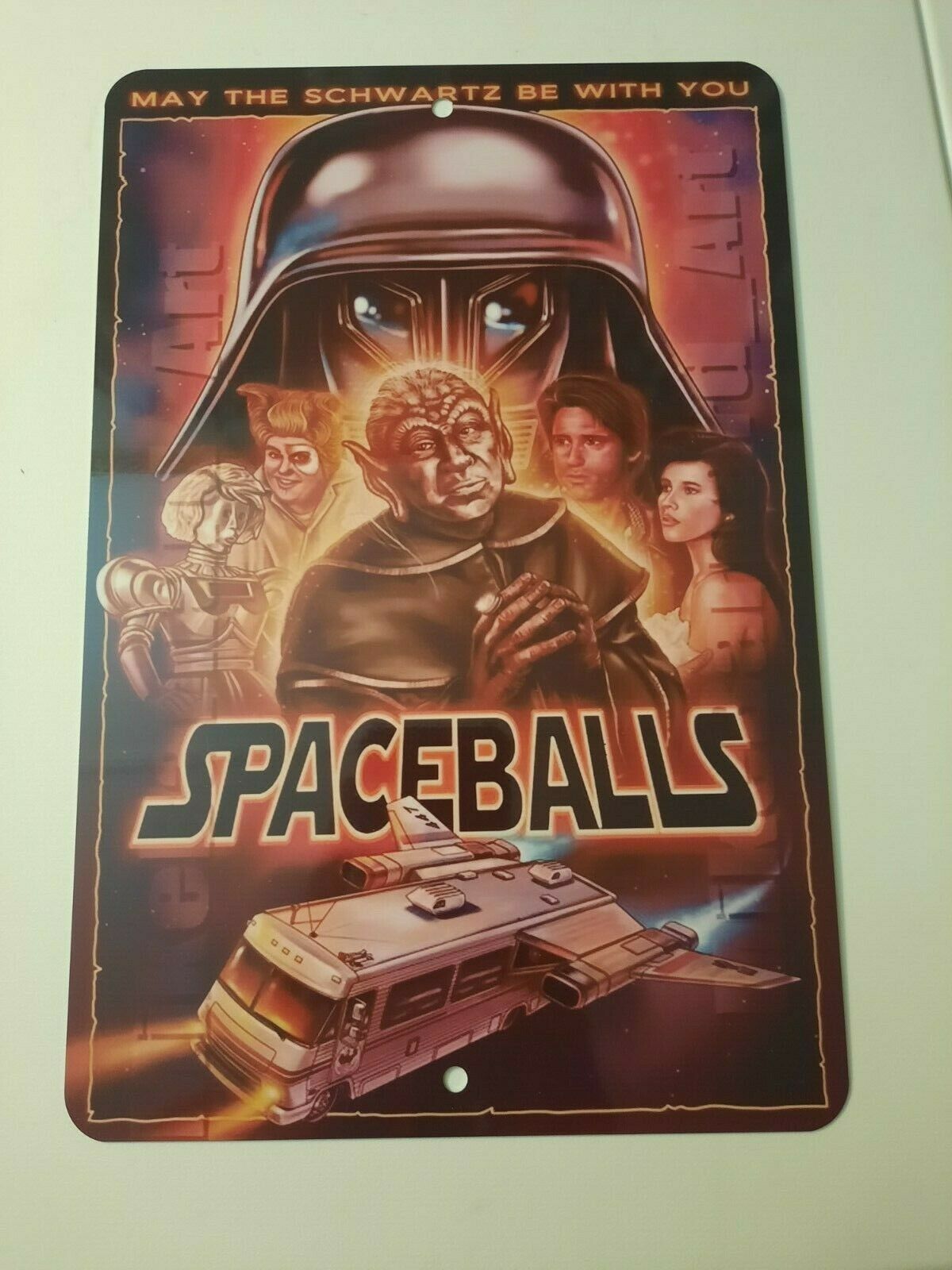 SPACEBALLS Comedy Movie Poster Art 8x12 Metal Wall Sign
