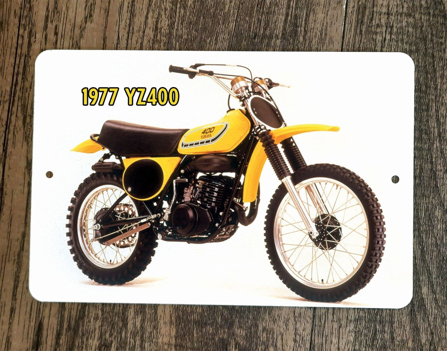 1977 Yamaha YZ400 Motorcross Dirt Bike Motorcycle Pic 8x12 Metal Wall Sign