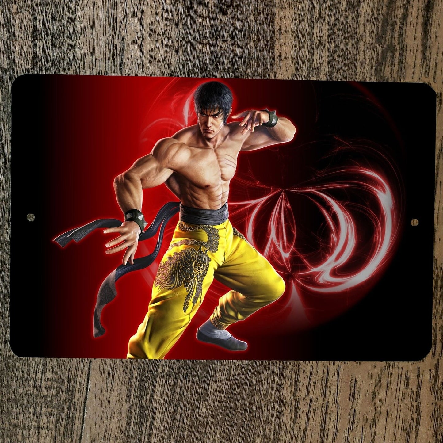 Marshall Law Tekken Bruce Lee 8x12 Metal Wall Video Game Sign Poster