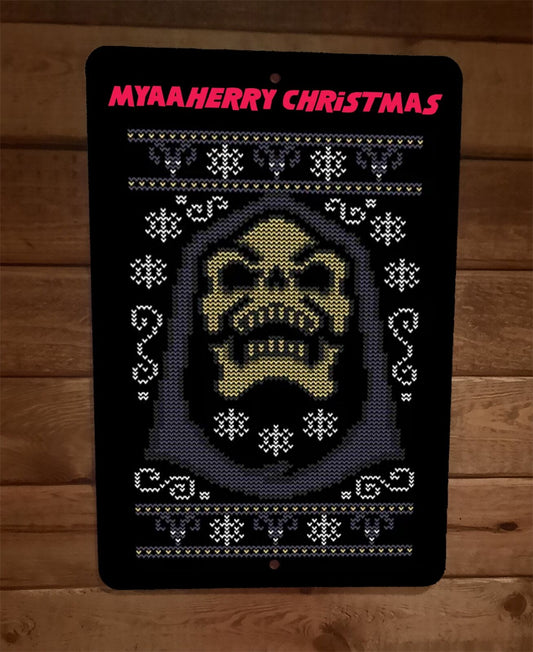 Mayaaherry Christmas Skeletor MOTU 8x12 Metal Wall Sign Masters of the Universe