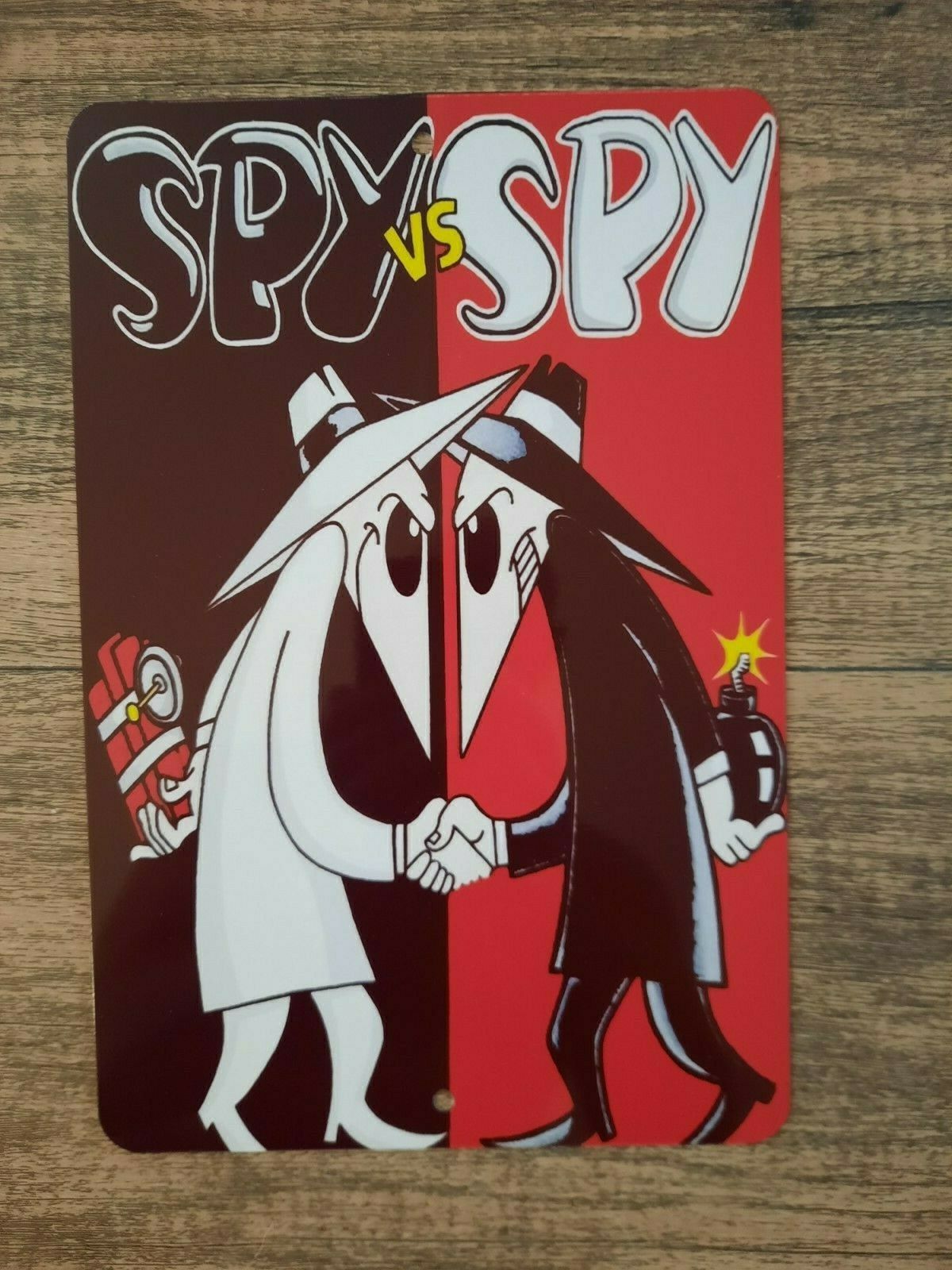 Spy VS Spy 8x12 Metal Wall Sign