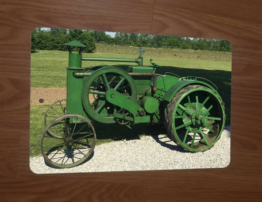 Antique Classic Green Farm Tractor Photo 8x12 Metal Wall Sign Garage Poster