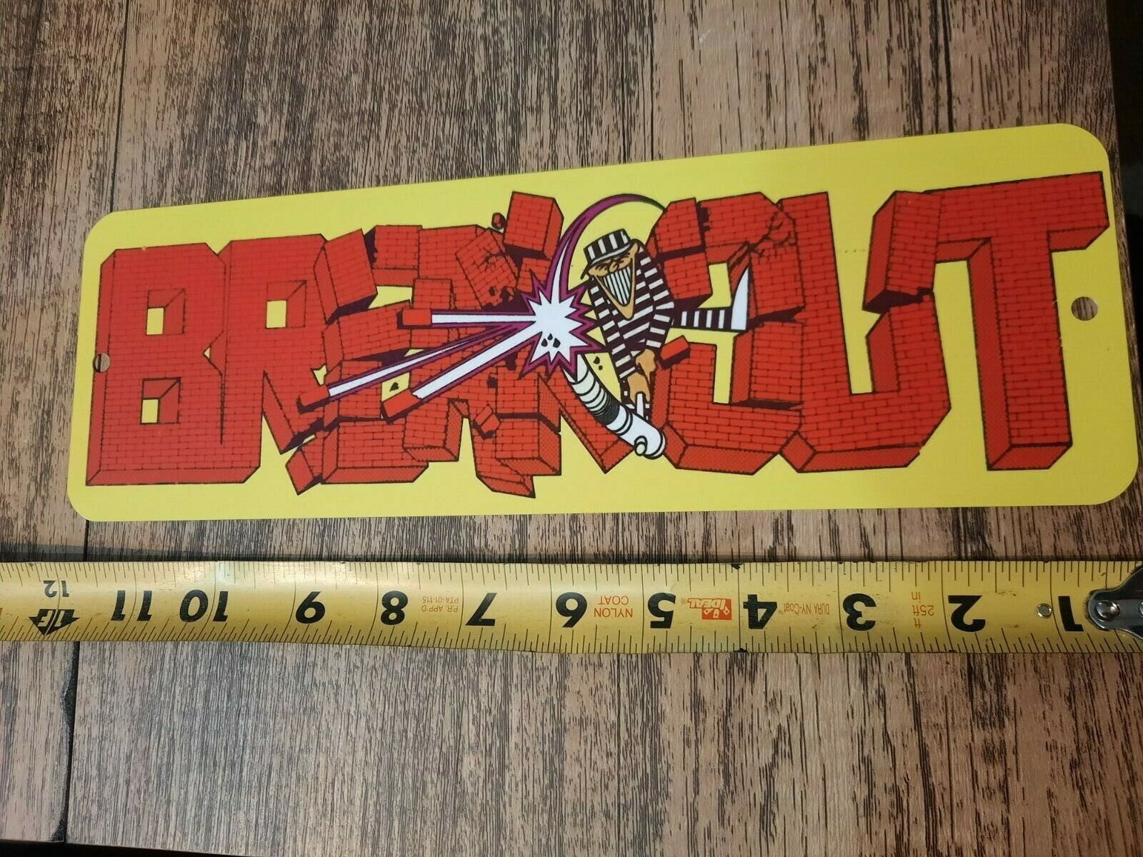 Breakout Classic Arcade Video Game Marquee Banner 4x12 Metal Wall Sign ...