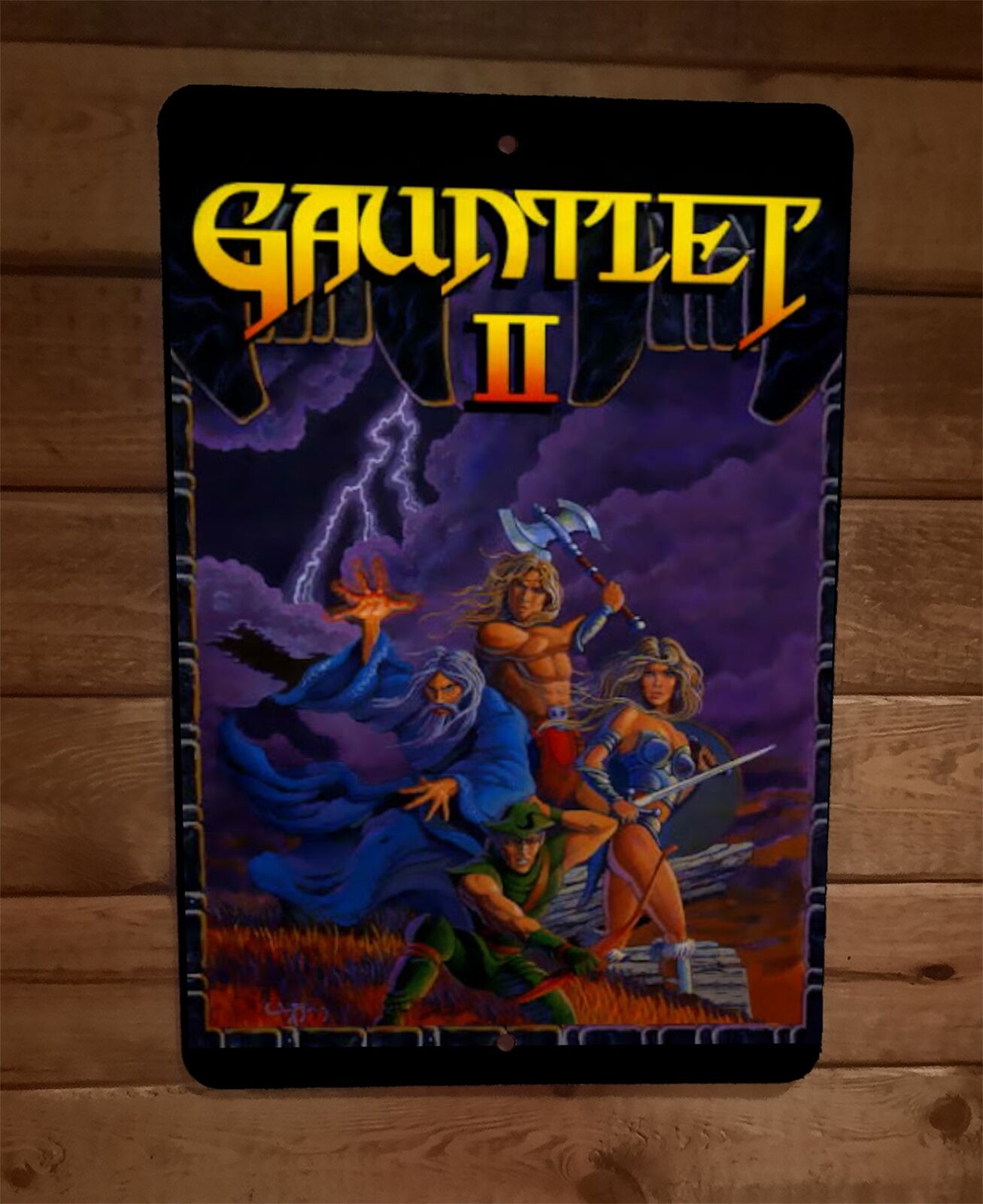 Gauntlet 2 II 8x12 Metal Wall Sign Video Game Poster