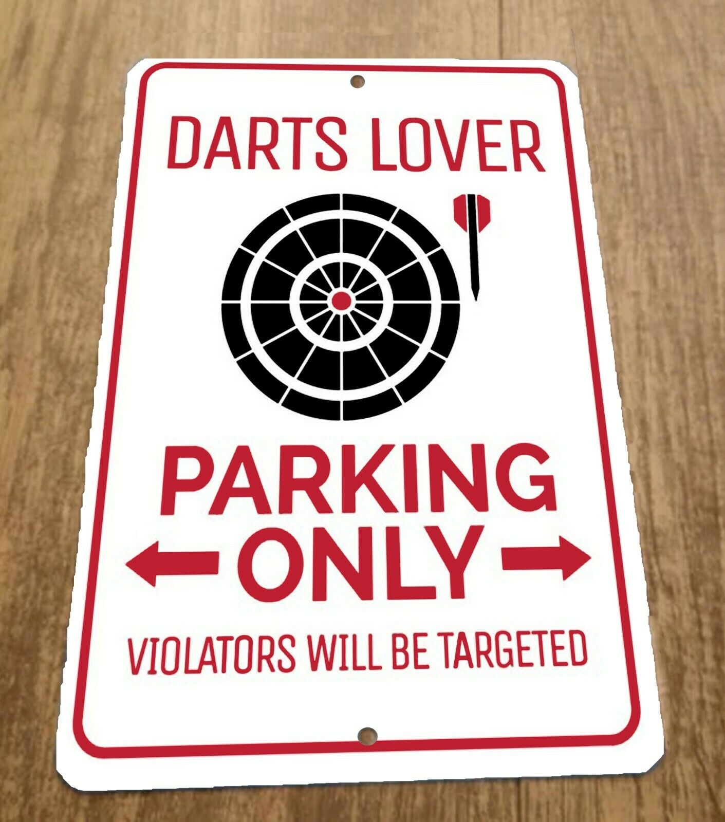 Darts Lover Parking Only  8x12 Metal Wall Entertainment Sports Room Bar Sign