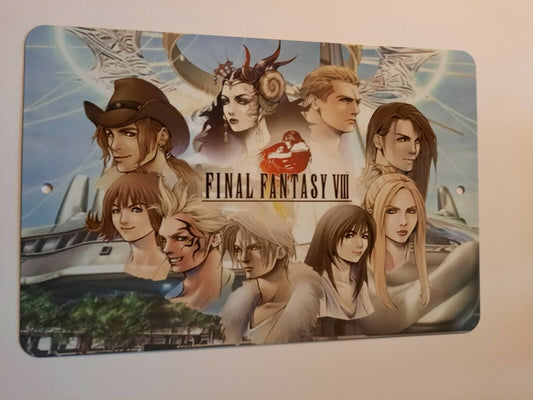 Final Fantasy 8 FFVIII 8x12 Aluminum Metal Wall Garage Man Cave Sign Video Game Arcade