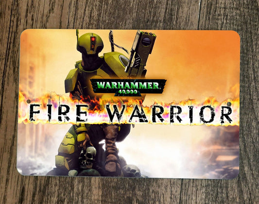 Warhammer 40000 Fire Warrior 8x12 Metal Wall Sign Video Game Poster