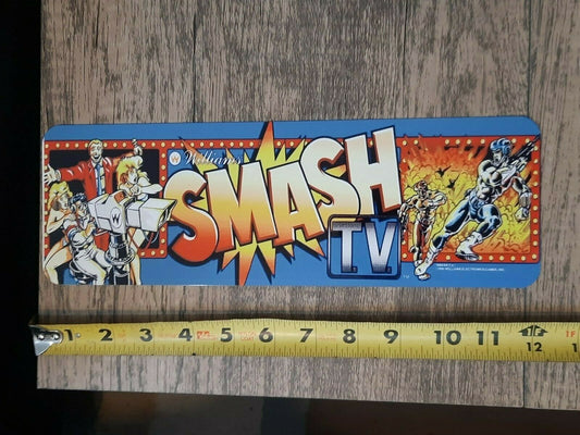 Smash TV Classic Arcade Marquee Banner 4x12 Metal Wall Sign Retro 80s