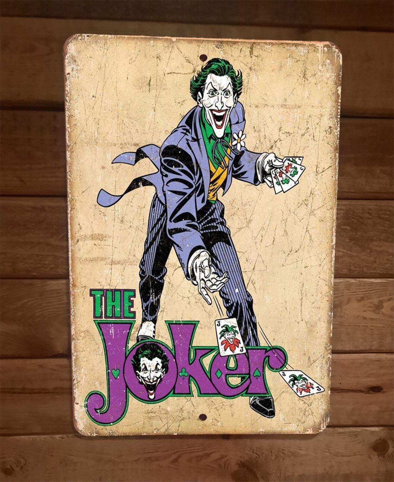 The Vintage Joker 8x12 Metal Wall Sign Comics Poster