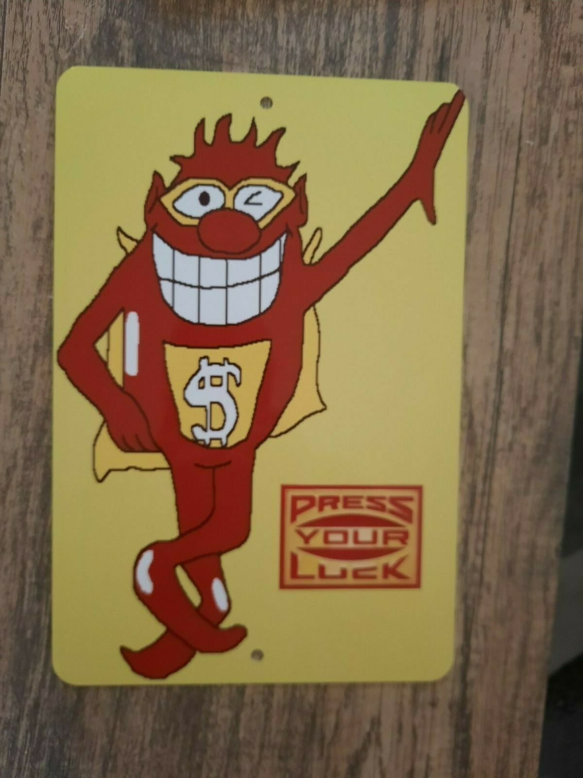 Press Your Luck WHAMMY 8x12 Metal Wall Sign TV Show Movie Game