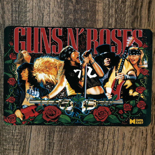 Guns n Roses Arcade 8x12 Metal Wall Video Game Sign