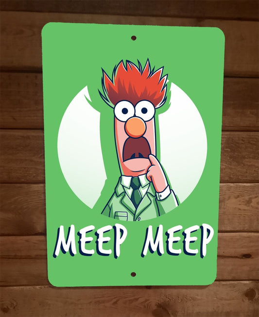 Meep Meep Beaker Retro 80s 8x12 Metal Wall Sign Poster