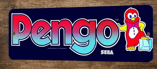 Pengo Arcade Video Game 4x12 Metal Wall Sign Marquee Banner Poster