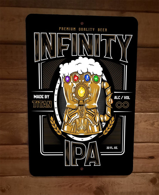 Premium Quality Infinity Beer IPA 8x12 Metal Wall Bar Sign Poster Thanos