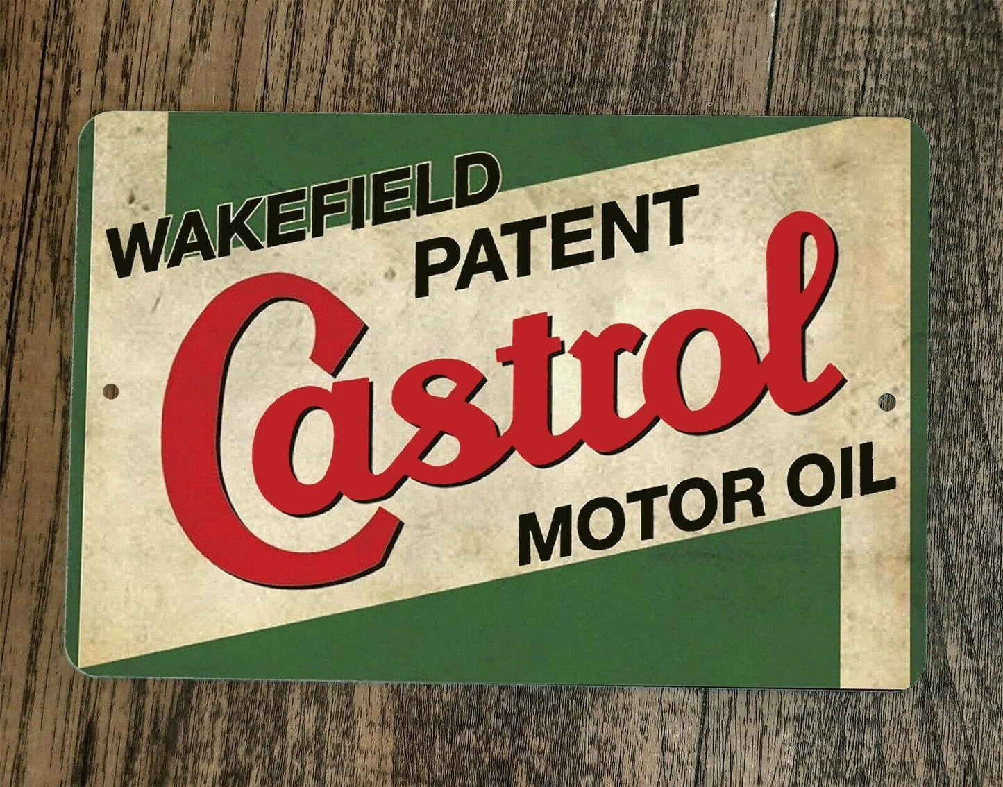 Wakefield Patent Castrol Motor Oil 8x12 Metal Wall Vintage Sign Garage Poster