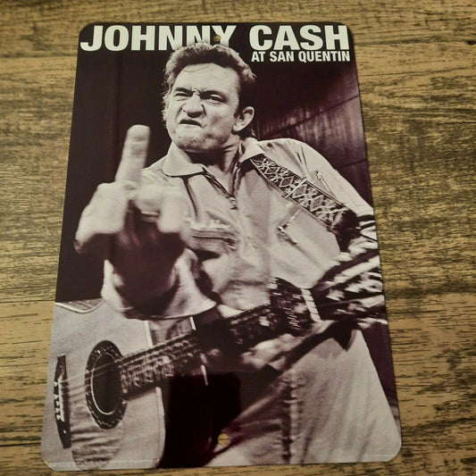 Johnny Cash at San Quentin 8x12 Metal Wall Sign Music