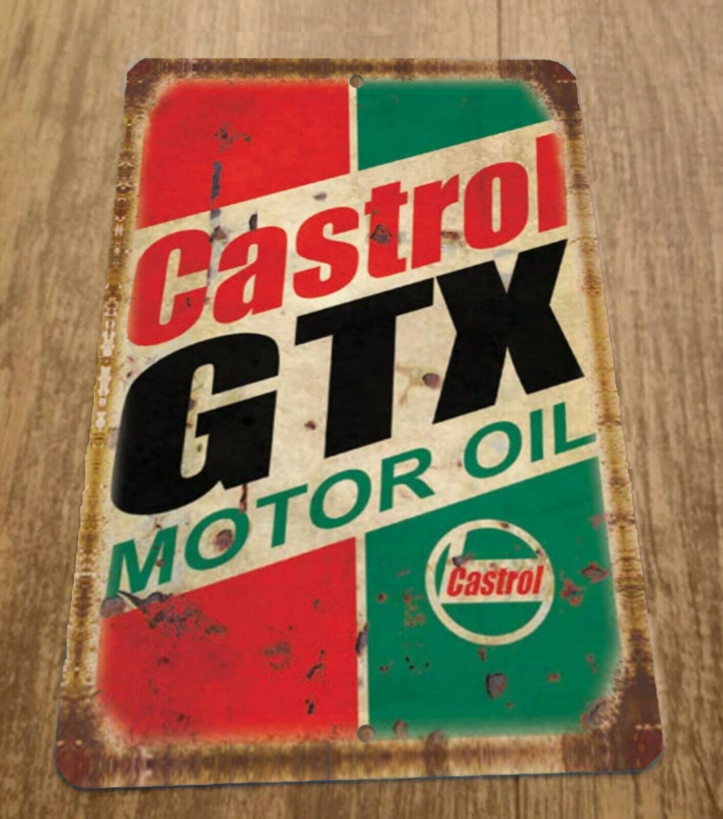 Vintage Castrol GTX Motor Oil Ad 8x12 Metal Wall Sign