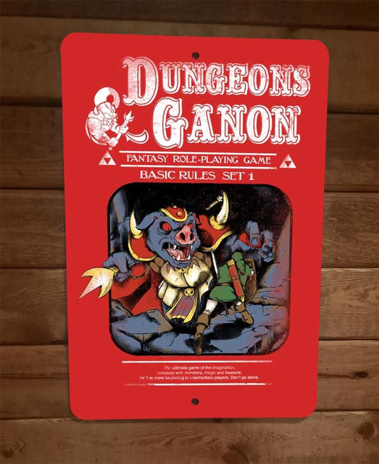 Legend of Dungeons and Ganon Zelda 8x12 Metal Wall Sign Poster Video Game