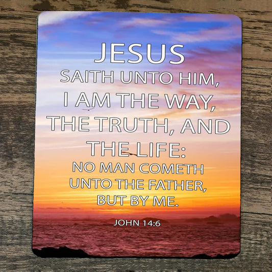 Mouse Pad John 14:6 Bible Verse I am the Way and the Truth and the Life