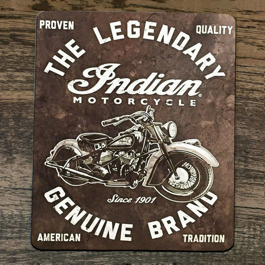 Mouse Pad The Legendary Indian Motorcycle Since 1901 Genuine Brand American