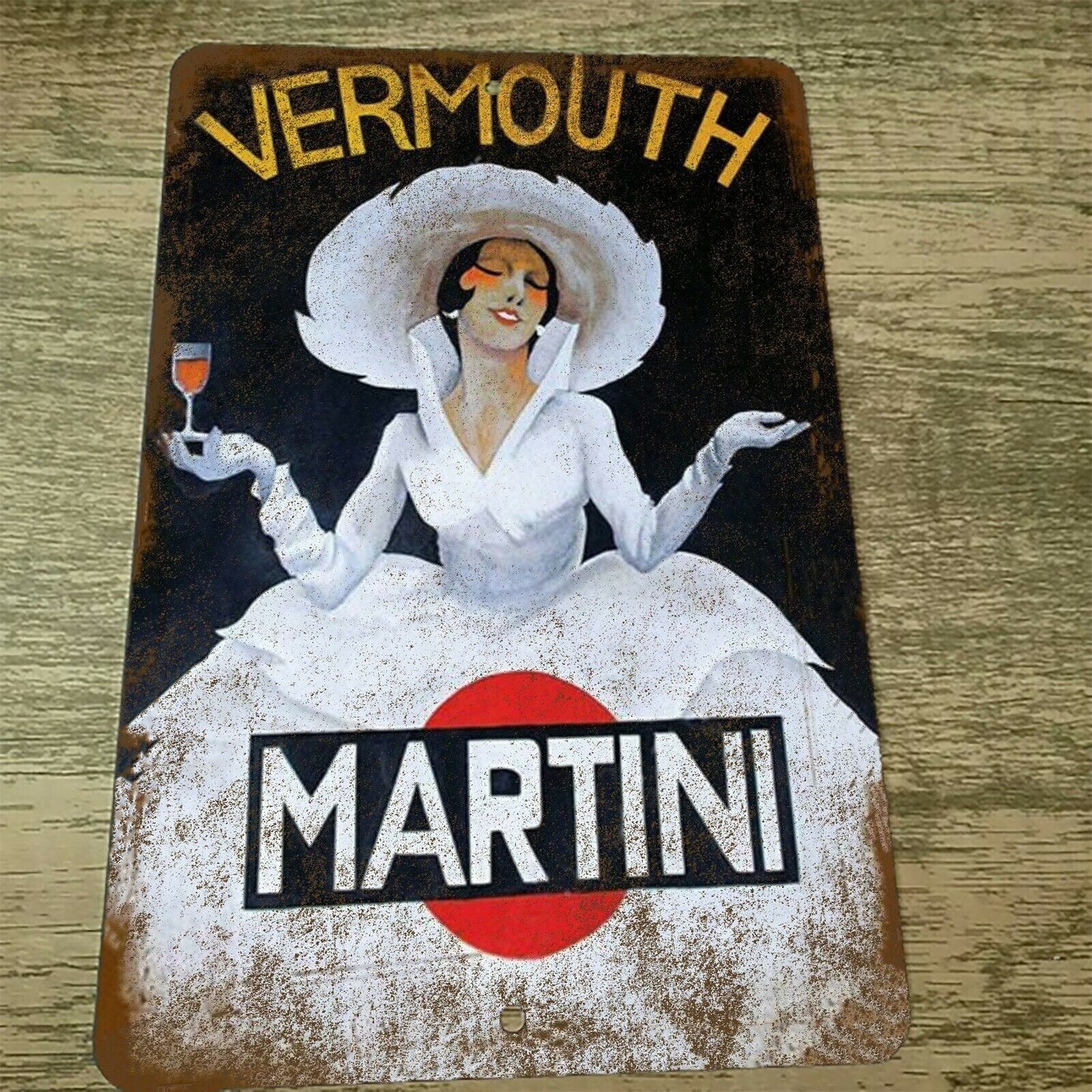 Vintage Vermouth Martini Ad 8x12 Metal Wall Bar Sign
