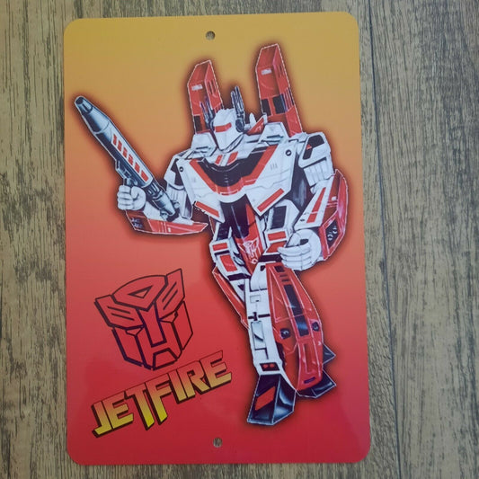 Transformers Autobot Jetfire Toy 8x12 Metal Wall Sign