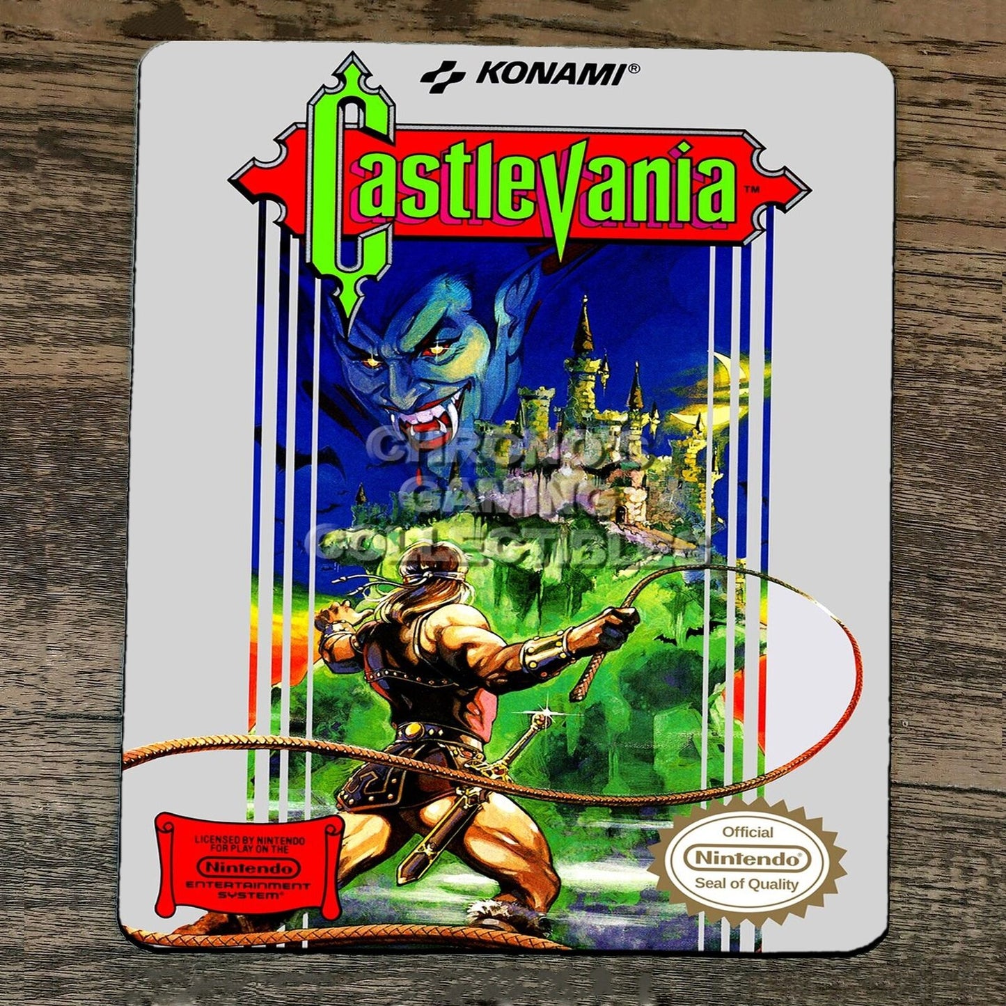 Mouse Pad Castlevania Arcade Video Game NES Box Cover