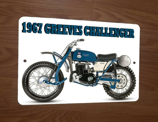1967 Greeves 250 Challenger Motocross Motorcycle Dirt Bike 8x12 Metal Wall Sign