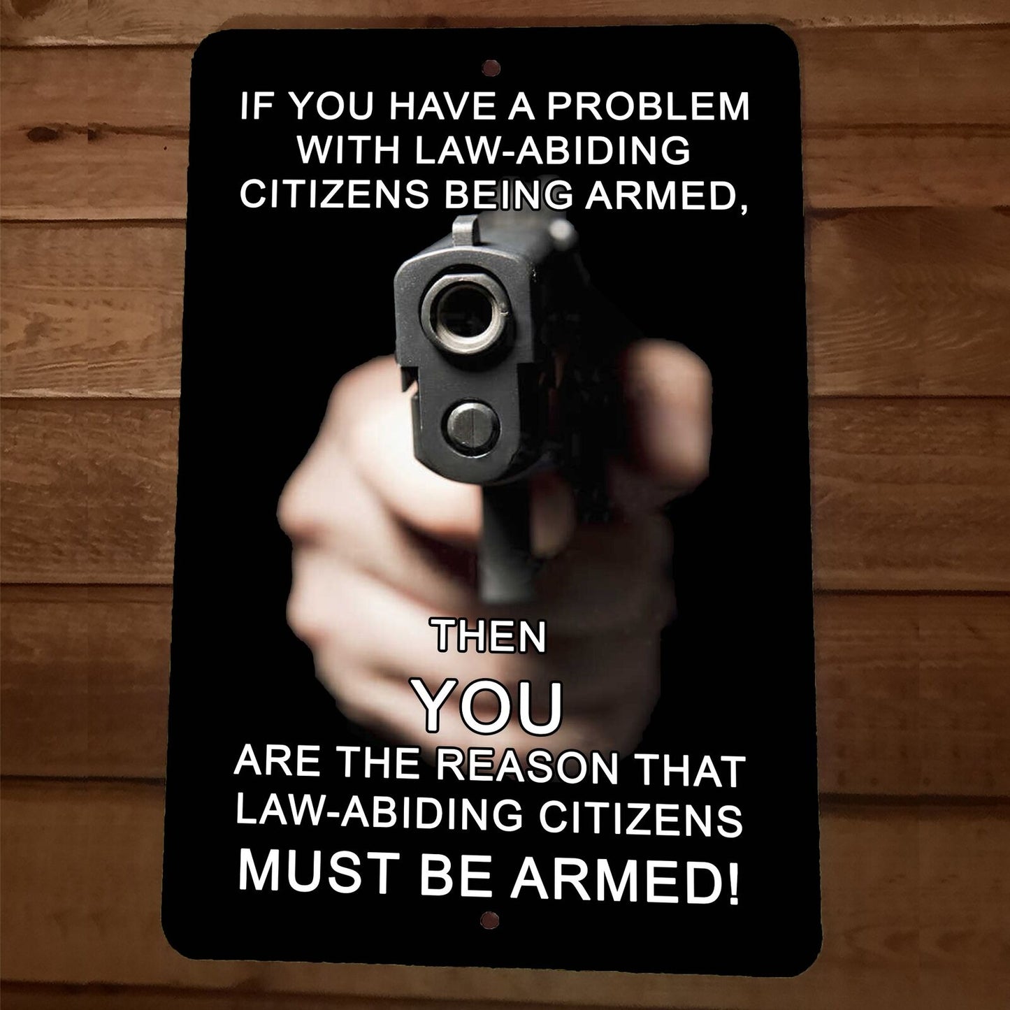 If You Have a Problem with an Armed Citizen 8x12 Metal Wall Sign Poster