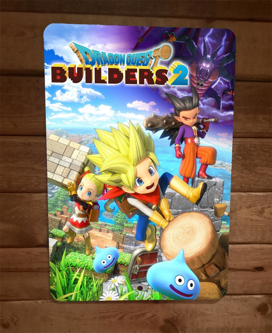 Dragon Quest Builders 2 II 8x12 Metal Wall Sign Video Game Poster