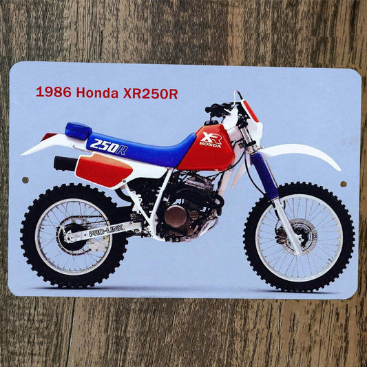 1986 Honda XR250R Dirt Bike 8x12 Metal Wall Sign Motocross Motorcycle