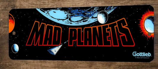 Mad Planets Arcade 4x12 Metal Wall Video Game Marquee Banner Sign