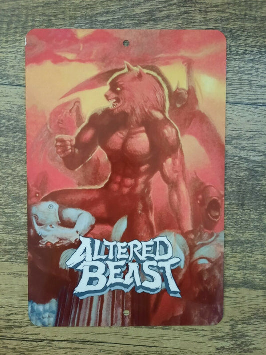 Altered Beast Classic Video Game 8x12 Metal Wall Sign