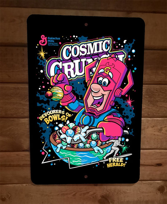 Galactus Mills Cosmic Crunch Cereal Marvel Comics Parody 8x12 Metal Wall Sign