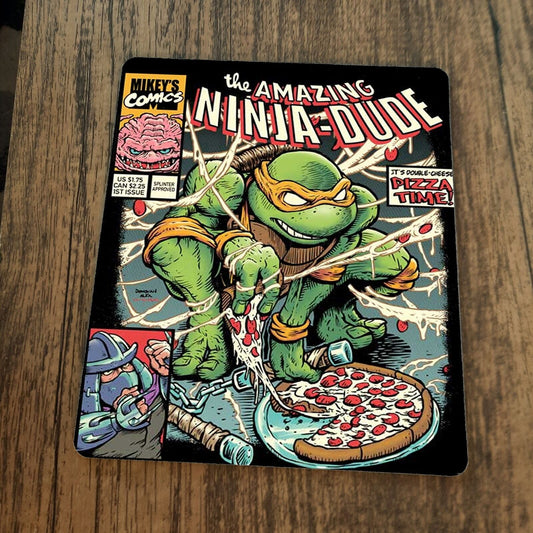 The Amazing Ninja Dude Mouse Pad TMNT Michelangelo