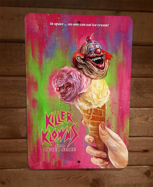 Killer Klowns From Outer Space Ice Cream 8x12 Metal Wall Sign Movie Poster
