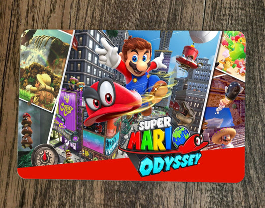 Super Mario Odyssey 8x12 Metal Wall Sign Video Game Poster