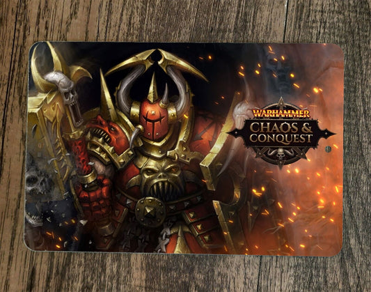 Warhammer Chaos Conquest 8x12 Metal Wall Sign Video Game Poster