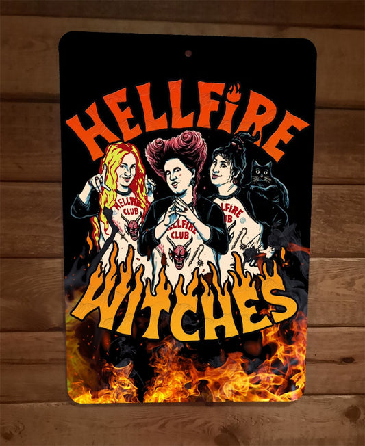 Hellfire Witches Hocus Pocus Halloween 8x12 Metal Wall Sign Poster
