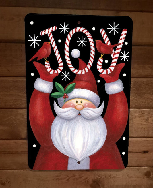 Merry Christmas Santa Clause Joy Xmas 8x12 Metal Wall Sign Poster