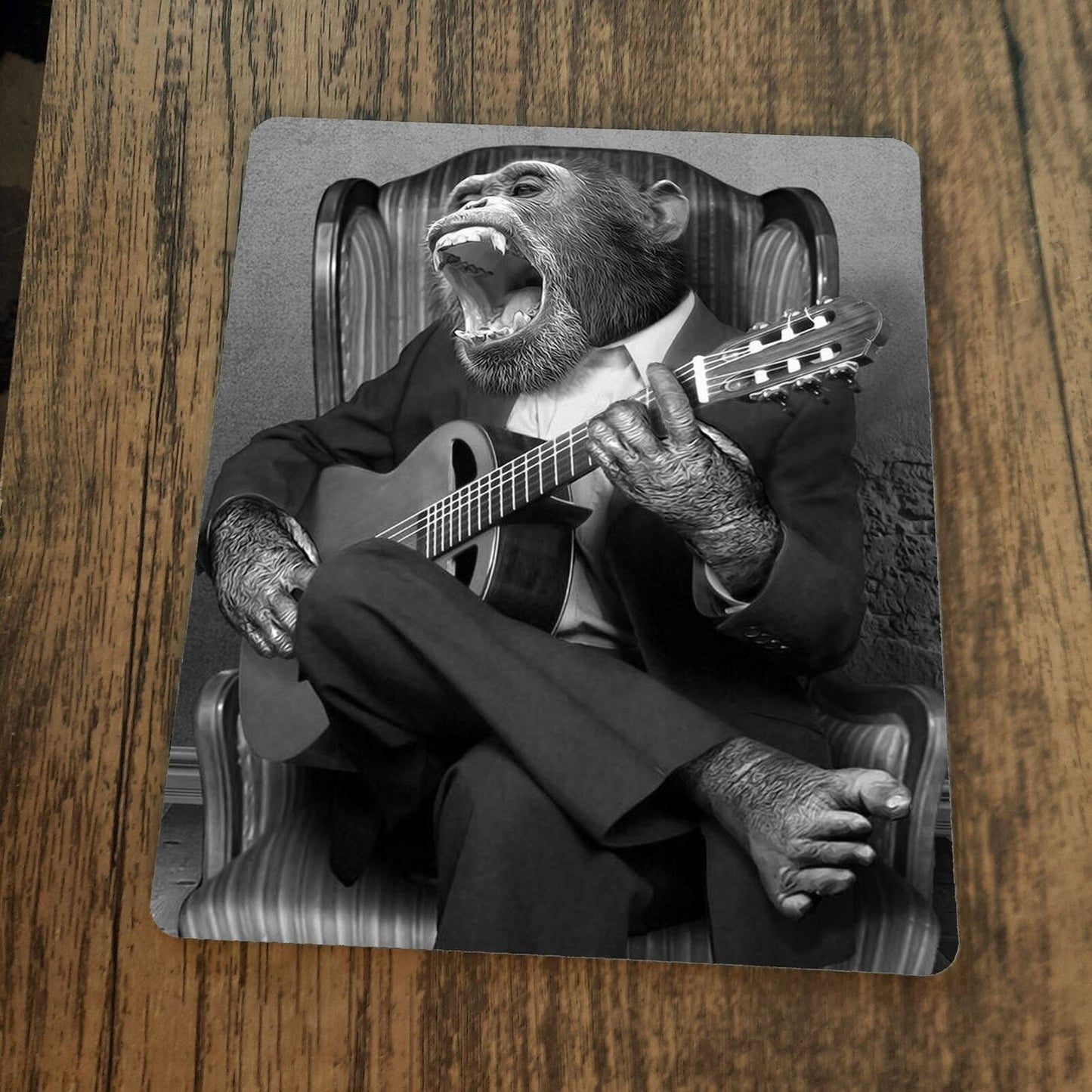 Monkey Playing Banjo Mouse Pad